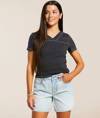 Double V-Neck Top