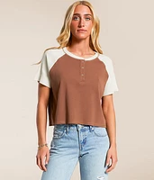 Ribbed Color Block Henley