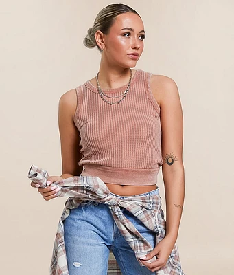 Washed Waffle Tank Top