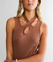 Pieced Halter Tank Top