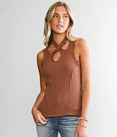 Pieced Halter Tank Top