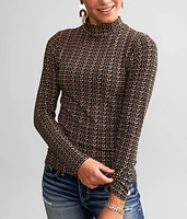 Fitted Mock Neck Top