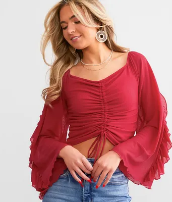 Willow & Root Off The Shoulder Cropped Top