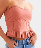Sweetheart Corset Cropped Tube Top