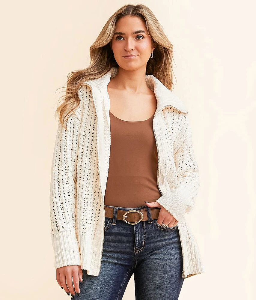 BKE Chenille Cardigan Sweater