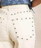 Gemma Wide Leg Studded Stretch Jean