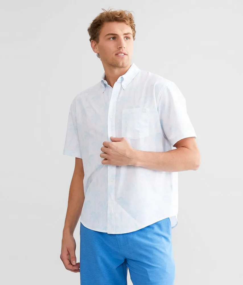 Men's Huk Kona Button Up Shirt Medium White