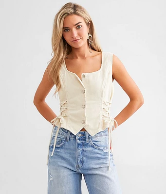 Willow & Root Cropped Corduroy Vest
