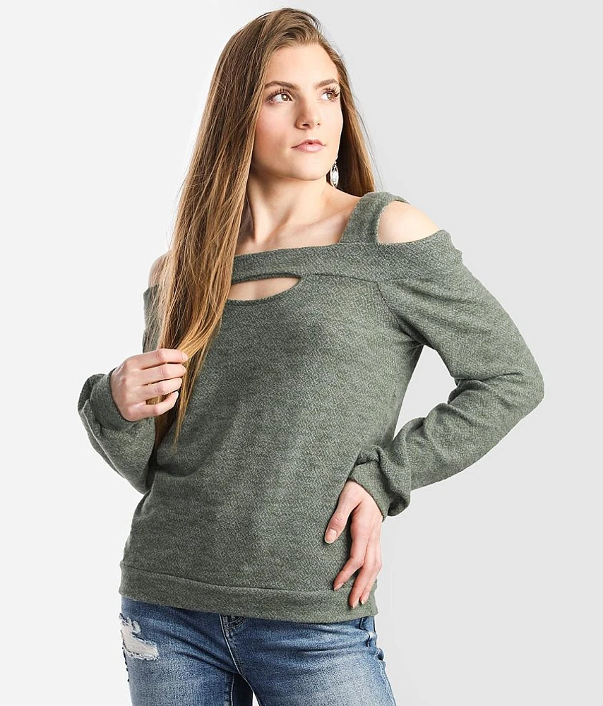 Brushed Cold Shoulder Top