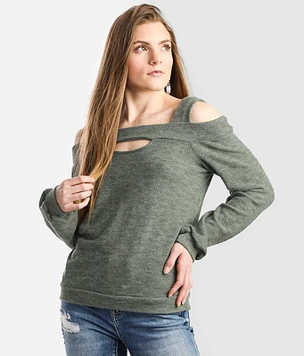 Brushed Cold Shoulder Top