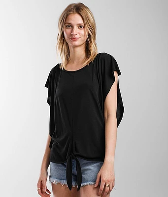 Flutter Front Tie Top