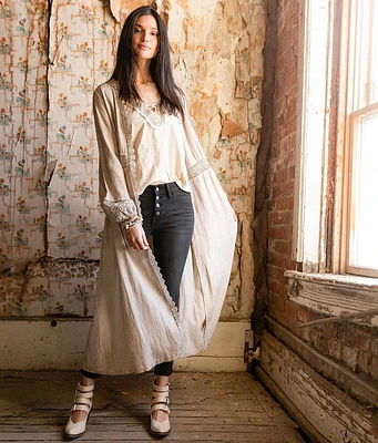 Lace Trim Kimono
