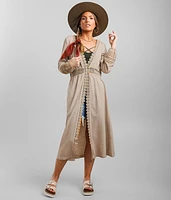 Lace Trim Kimono