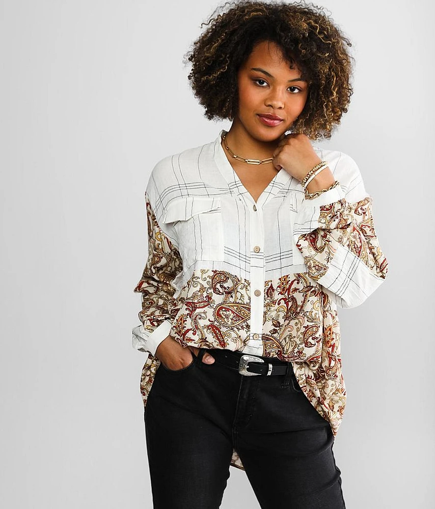 Paisley Pieced Blouse