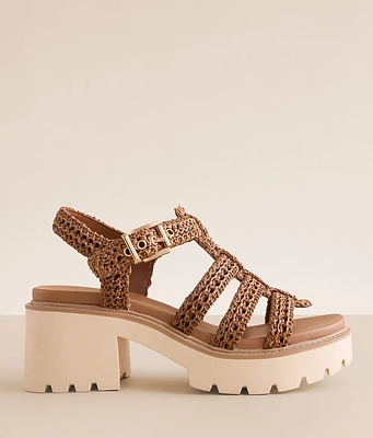 Harllow Raffia Chunky Heeled Sandal