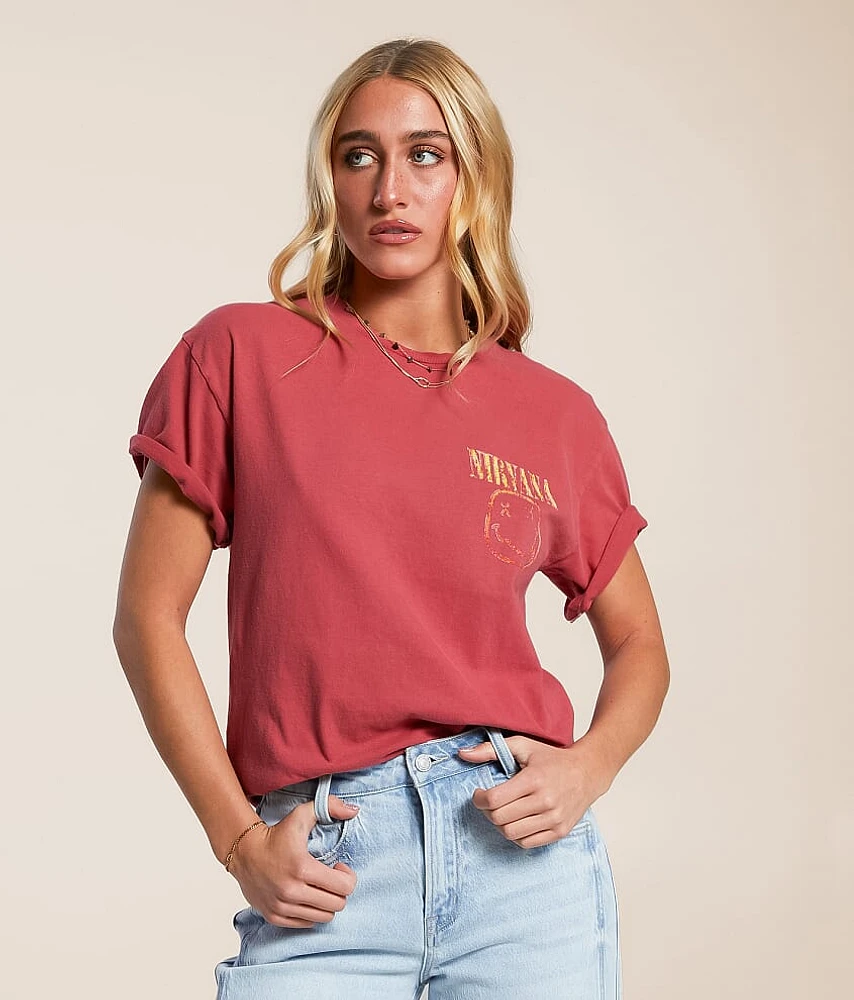 Nirvana Smiley Oversized Band T-Shirt