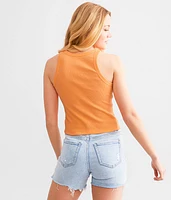 Have Fun Smiley Cropped Tank Top