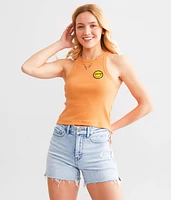 Have Fun Smiley Cropped Tank Top