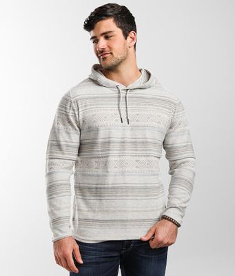 Departwest Pieced Knit Hooded Sweatshirt