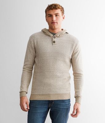 BKE Henley Hooded Sweater