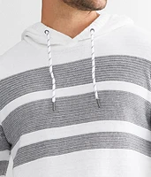 Crossover Stripe Hooded Sweater