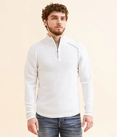 Ribbed Quarter Zip Sweater