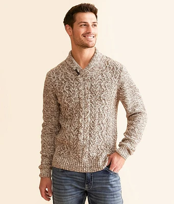 Outpost Makers Cable Knit Shawl Sweater