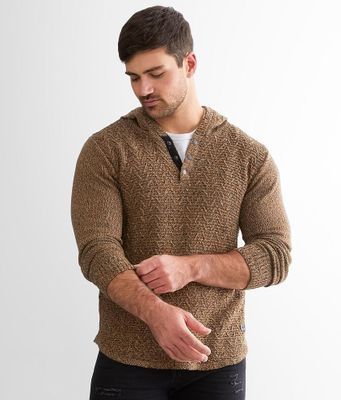 Outpost Makers Ribbed Henley Hooded Sweater