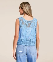Crochet Front Tie Tank Top