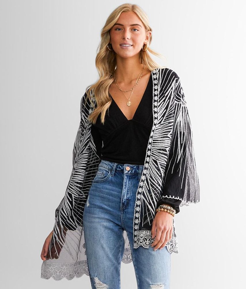 Daytrip Embroidered Mesh Kimono