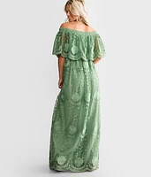Off The Shoulder Maxi Dress