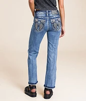 Mid-Rise Cropped Straight Stretch Jean