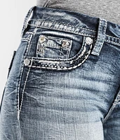 Curvy Mid-Rise Cuffed Stretch Capri Jean