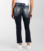 Mid-Rise Cuffed Stretch Capri Jean