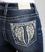 Mid-Rise Cuffed Stretch Capri Jean