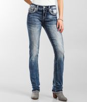 Miss Me Mid-Rise Straight Stretch Cuffed Jean