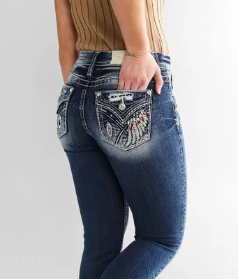 Miss Me Curvy Straight Stretch Cuffed Jean