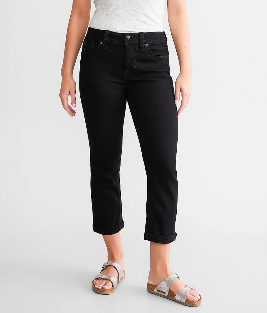 Curvy Cuffed Stretch Capri Jean