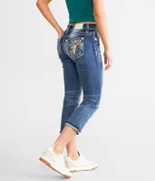 Miss Me Cuffed Stretch Capri Jean