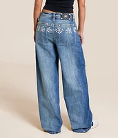 High Rise Baggy Wide Leg Stretch Jean