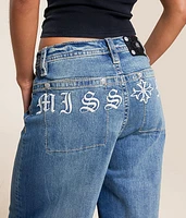 High Rise Baggy Wide Leg Stretch Jean