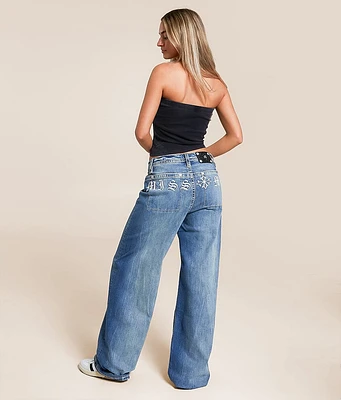 High Rise Baggy Wide Leg Stretch Jean