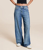 High Rise Baggy Wide Leg Stretch Jean