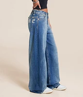 High Rise Baggy Wide Leg Stretch Jean