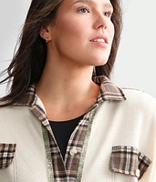 Pieced Plaid Shirt