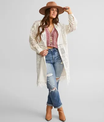 Miss Me Crochet Kimono