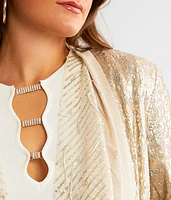 Sequin Cropped Jacket