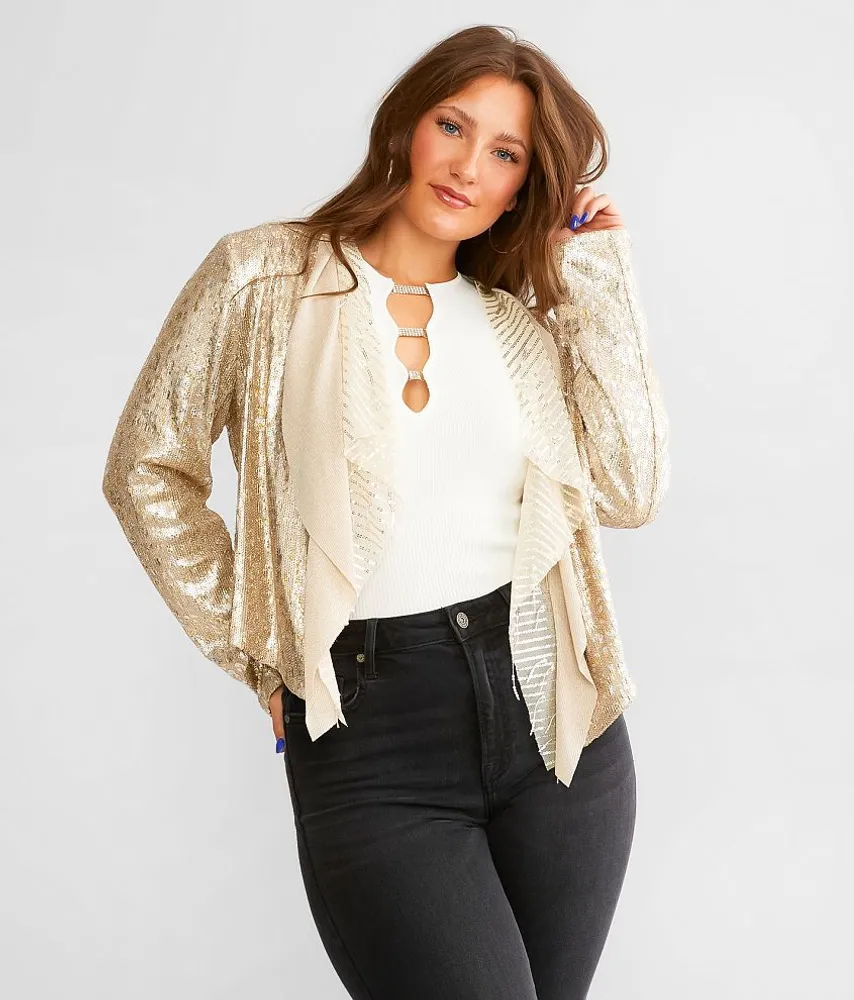 Miss Me Sequin Cropped Jacket