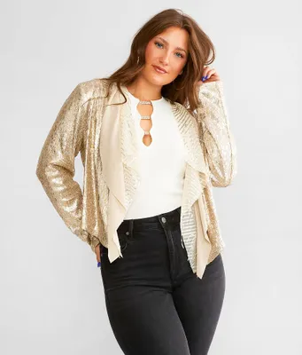 Miss Me Sequin Cropped Jacket
