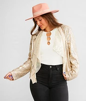 Sequin Cropped Jacket